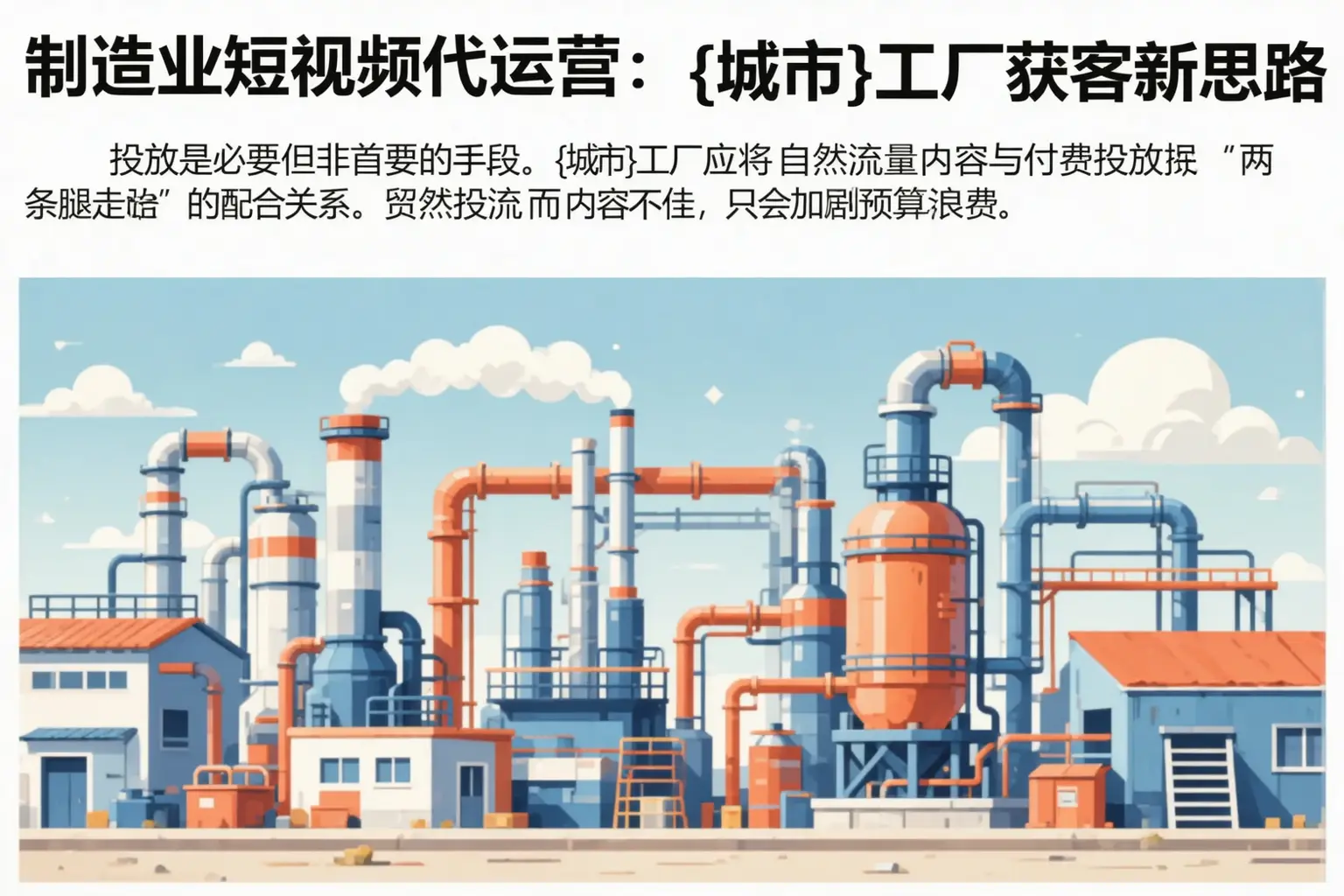 制造业短视频代运营：察哈尔右翼后旗工厂获客新思路